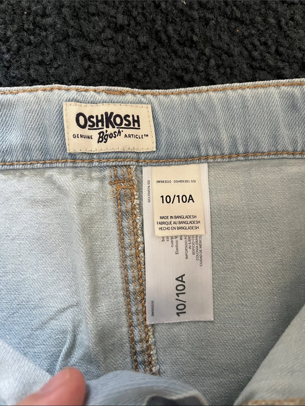 OshKosh B'gosh Light Blue Denim Cargo Mini Skirt